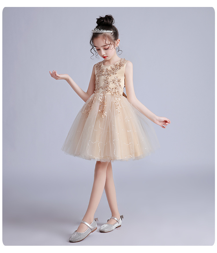 Robe de cortège en tulle pour fille - robe de princesse élégante_voghion.com