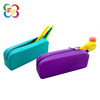 Rectangular silica gel handheld capacious universal pencil case for elementary school students with zipper, Korean style