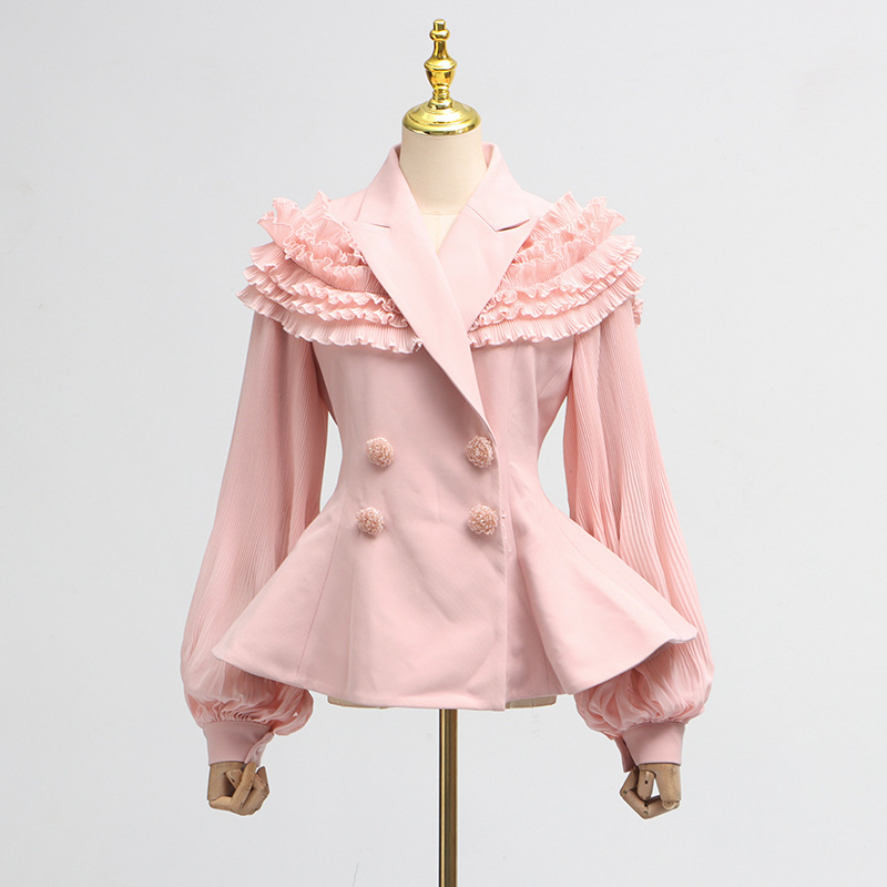 Elegantes Blumen-blusen- Und Rock-set Mit Spitze Für Damen_voghion.com