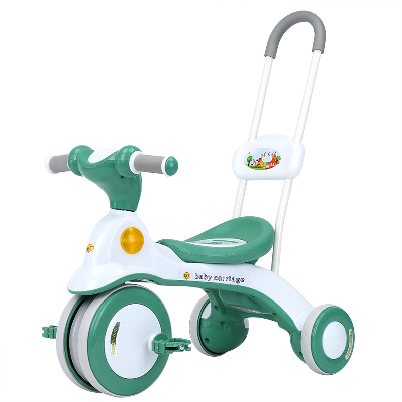 1-3-8 años bebé montando triciclo para niños bicicleta al aire libre cochecito de bebé con luz musical