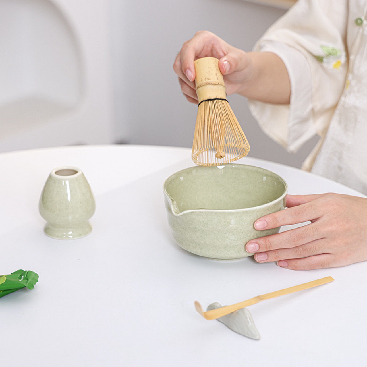 Matcha cuenco de té matcha cepillo de té espuma herramientas de té de la dinastía Song set Matcha ceremonia de té