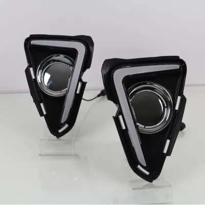 Suitable for 16-19 Toyota Rav4 Rongfang Daytime Running Lights Modified Led Front Fog Lights Streamer Driving Lights Decorative Lights (Gündüz işıqları) - one-set-price-one-set-price