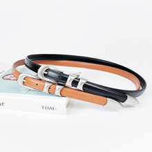 2025时尚潮流百搭ins风新款牛仔裤西裤裙子复古扣腰带棕色针扣