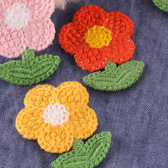 Cartoon Cute Flower Patch Clothing Accessory Decorative Handmade DIY Hair Clip Accessories Badges Embroidery Fabric Stickers