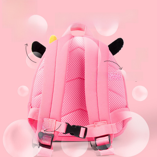 Children's Schoolbag for 1-3 Year Olds, Unisex Cartoon Diving Material Dual Shoulder Backpack, Lightweight and Reduced Load