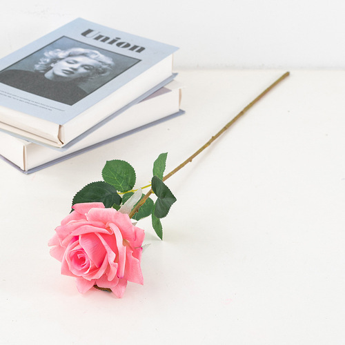 Single Hydrating Rose for Valentine's Day Gift, Cross-border Simulation Plant, Simulation Rose, Hand Feel, Wholesale