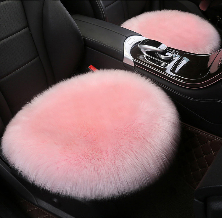 Car Winter Cushion Plush Cushion Three-piece Set Thickened Warm Fur Non-slip Integrated General Motors Cushion