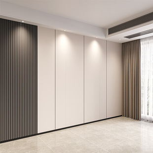 Wood Grain Grille Wallpaper Living Room Bedroom Sofa Tv Background Wall Wallpaper Geometric Line Wall Covering Light Luxury Design
