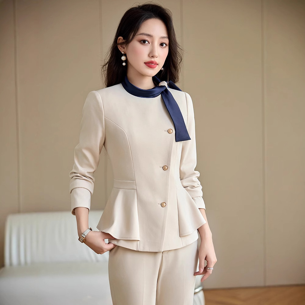 高端西装套装女秋冬新款职业西服气质珠宝店前台接待美容院工作服