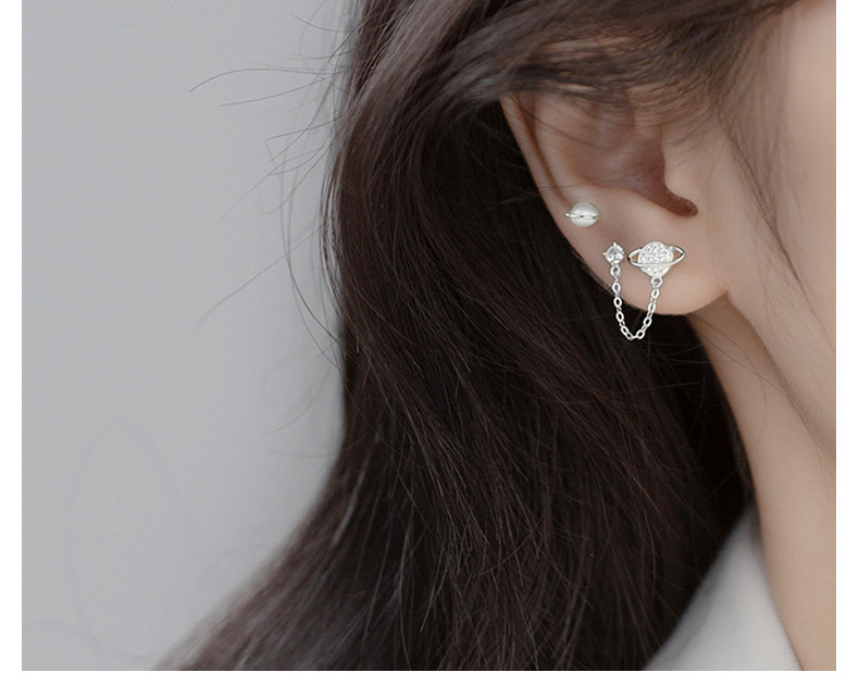 Fashion Planet Copper Gold Plated Rhinestones Earrings 1 Pair