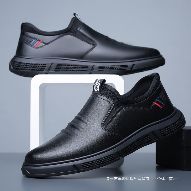 Douyin zapatos de hombre nuevos zapatos de cuero casuales para hombre zapatos transpirables para hombre zapatos de tablero de suela suave para hombre zapatos de conducción zapatos de Doudou