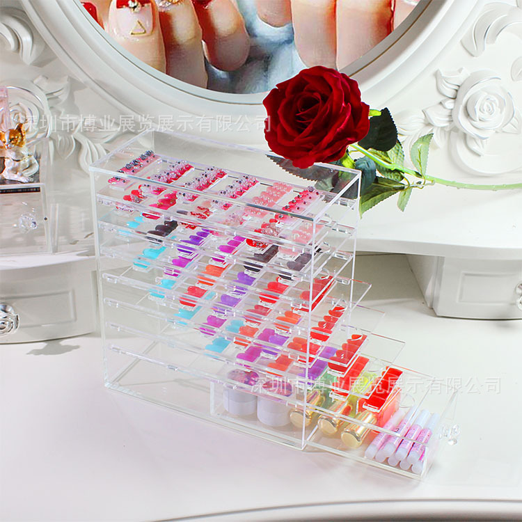透明亚克力展架指甲油展示架美甲陈列架商品支架可拆装多层置物架