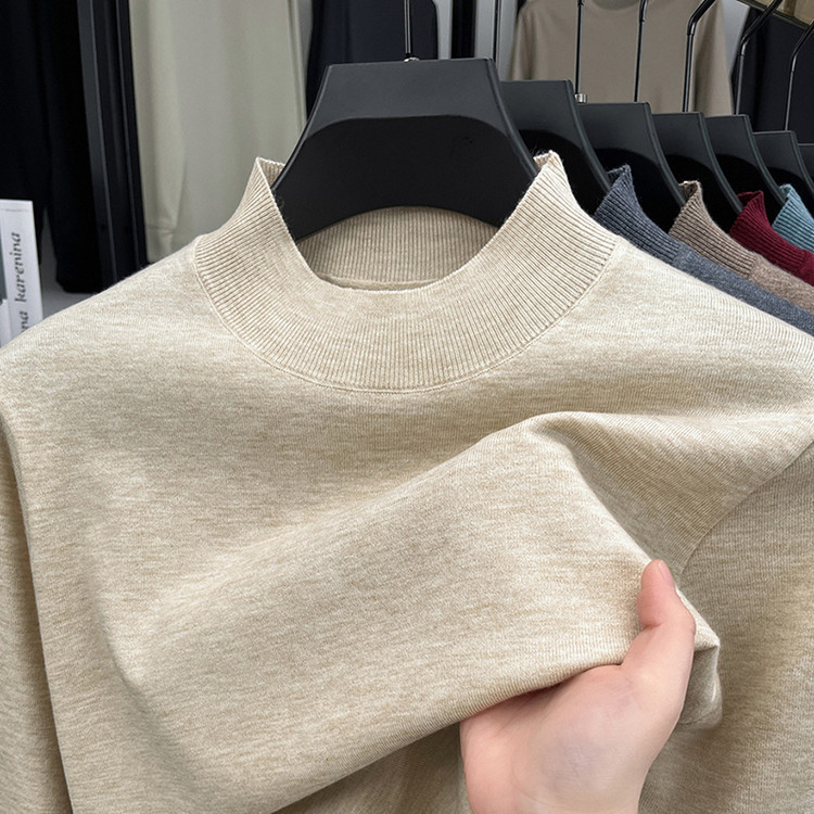 秋と冬のメンズセーター無地多用途ボトリングシャツ高品質高級紳士服卸売ドロップシッピングセーター|undefined