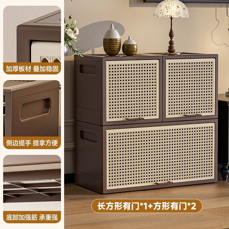 Younai 中世スタイルの収納キャビネット収納キャビネット折りたたみ大容量多層リビングルームホームスナック収納キャビネット|undefined