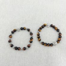 跨境热销克罗心仿虎眼石创意手链十字架等元素男女款手串手饰