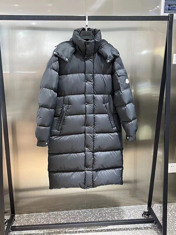 2025冬季长款雾面黑色羽绒服男女同款加厚保暖过膝新款玛雅外套|undefined