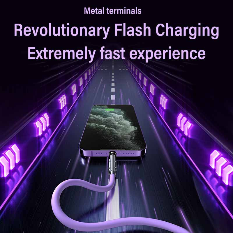 Two to one 540 ° new super fast charging, thick rotating multifunctional data cable, durable color_voghion.com