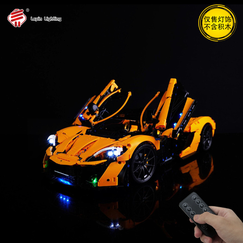 DIY building block lighting for LEGO Lego machinery group 42172 McLaren P1 super racing car lighting remote control