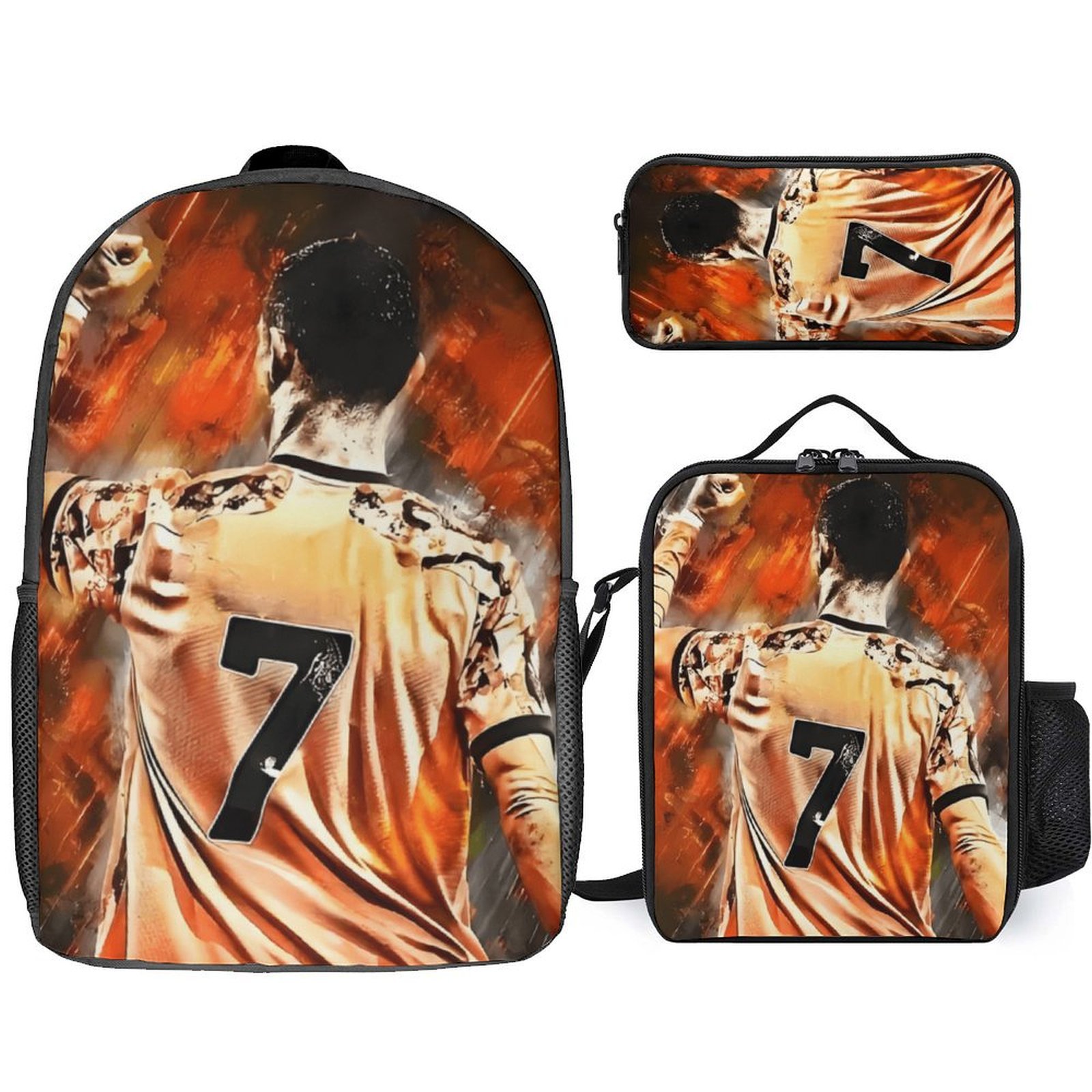 Fabricantes de hombros transfronterizos personalizados de comercio exterior mochila europea y americana de tres piezas de gran capacidad paquete de bolsas escolares de ocio universal para mujeres