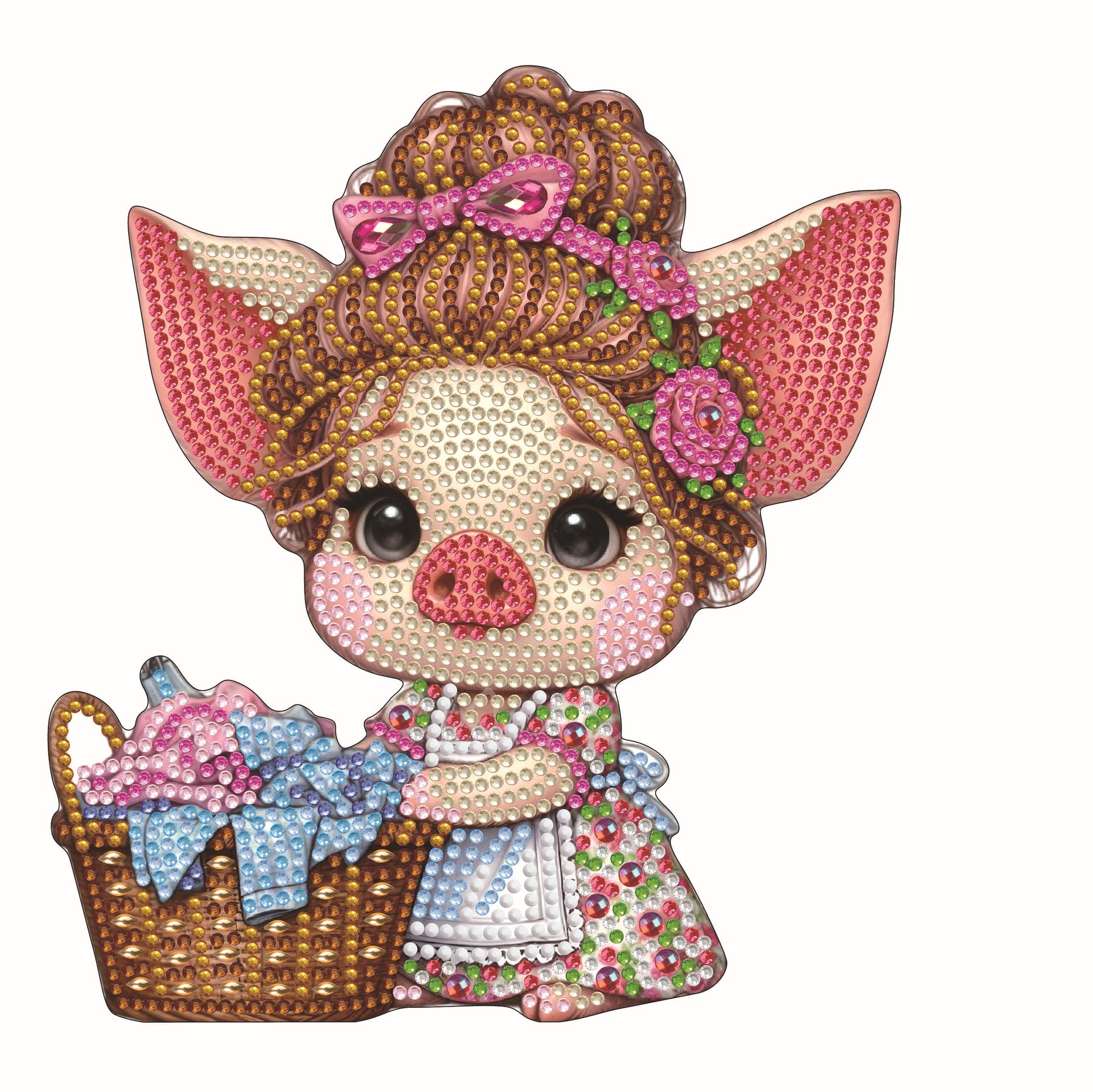 Pintura de diamantes 5D transfronteriza hecha a mano DIY, adorno de juguete de cartón tridimensional, dinosaurio de dibujos animados, pintura de diamantes para niños.