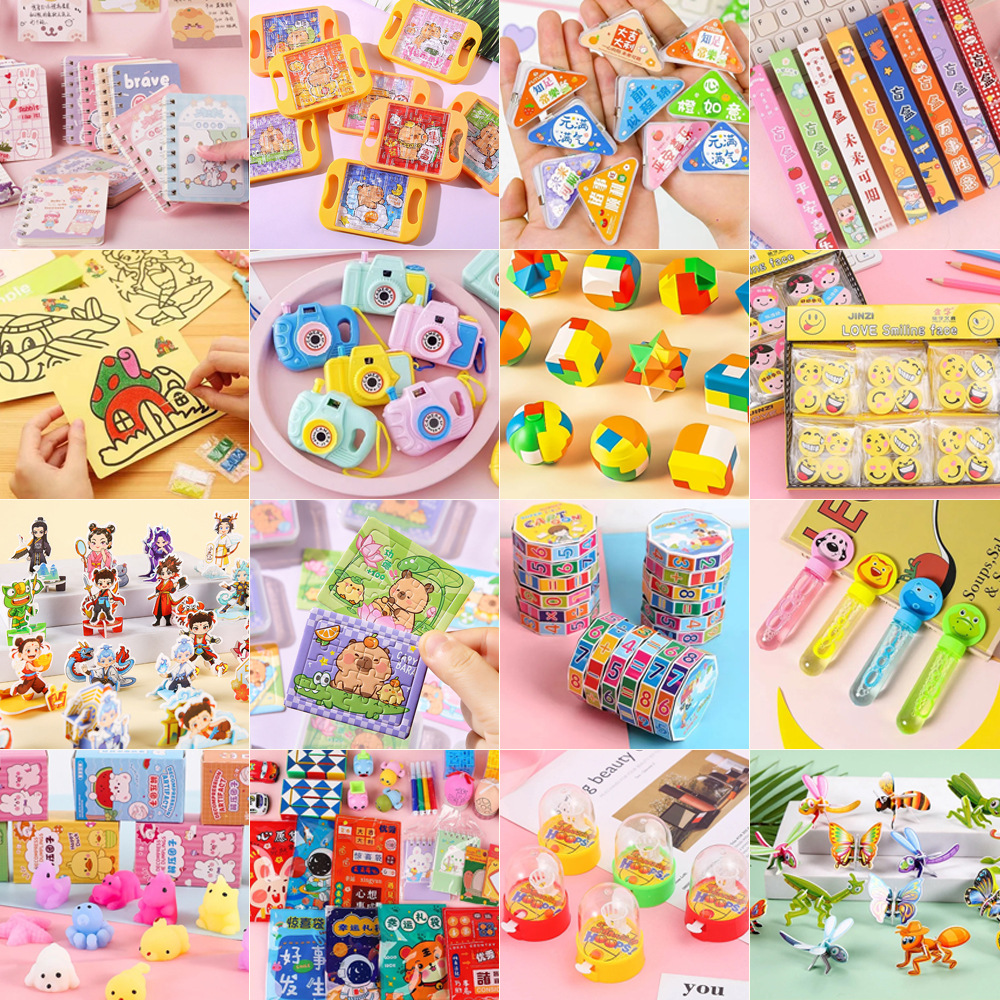 Set de Regalos Infantiles de Cartón Blanco para Cumpleaños y Graduación
