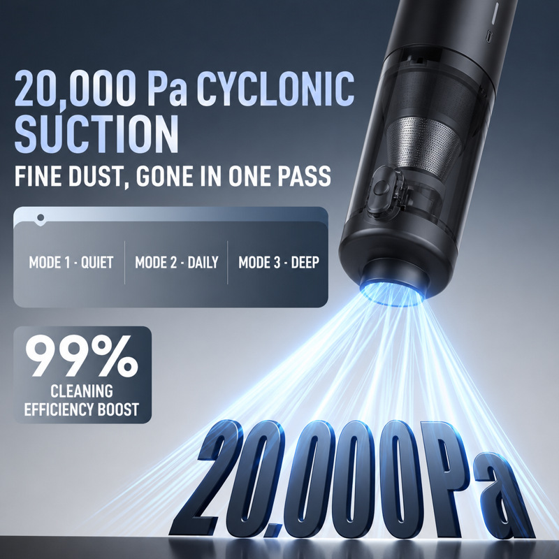Pet Hair Suction Device, Car Vacuum Cleaner, Car Handheld Brushless Vacuum Cleaner, Car Wireless Dust Collector, Suction and Blowing Dual-Purpose