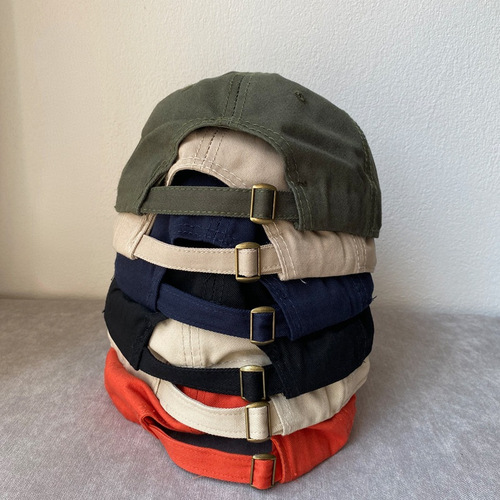 Cross-border pure color baseball cap all-cotton Japanese INS unisex black Korean version soft duckbill hat trendy