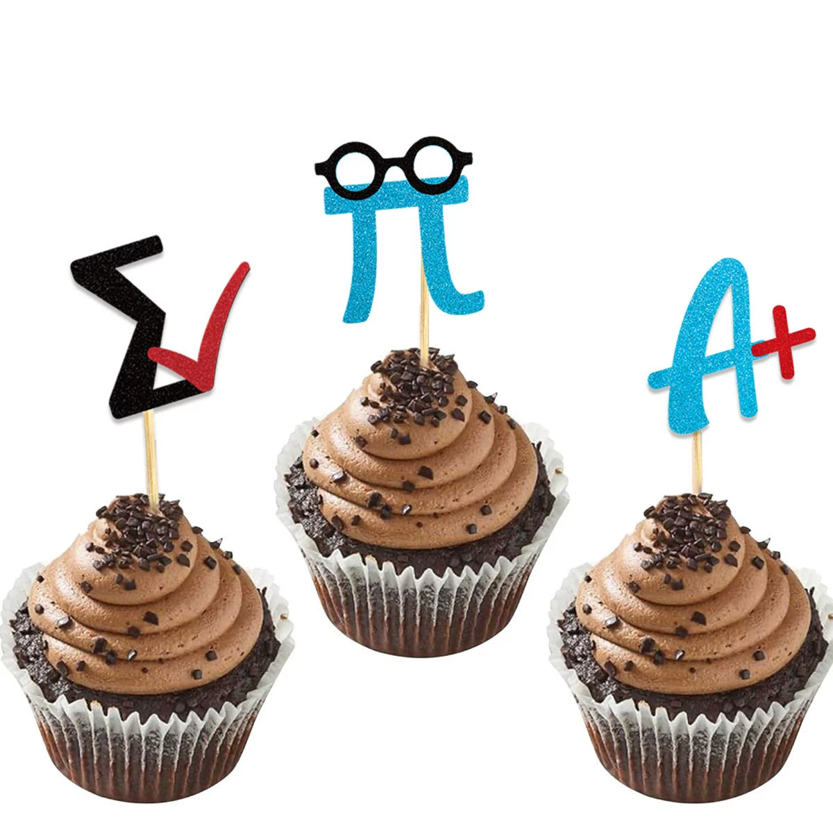 24 pieces of back-school season A+ cupcakes are used for back-school season cake decorations
