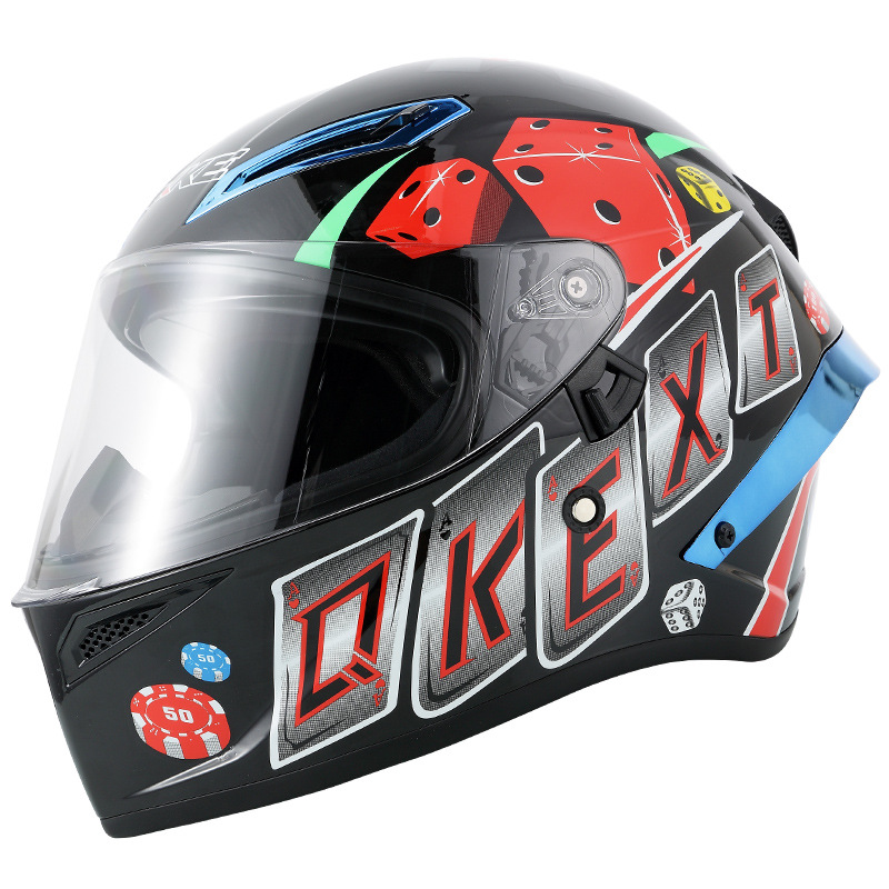Casco de equitación motocicleta hombres cuatro estaciones universal doble lente grande cola casco Bluetooth motocicleta Caballero expuesto casco completo