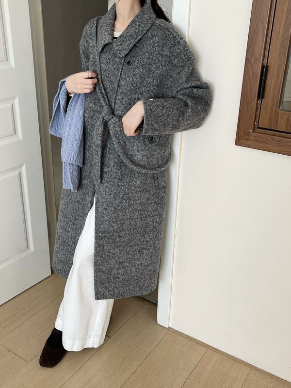 大衣女秋冬新款单排扣韩版双面羊绒大衣长款赫本风大衣女双面羊绒|undefined