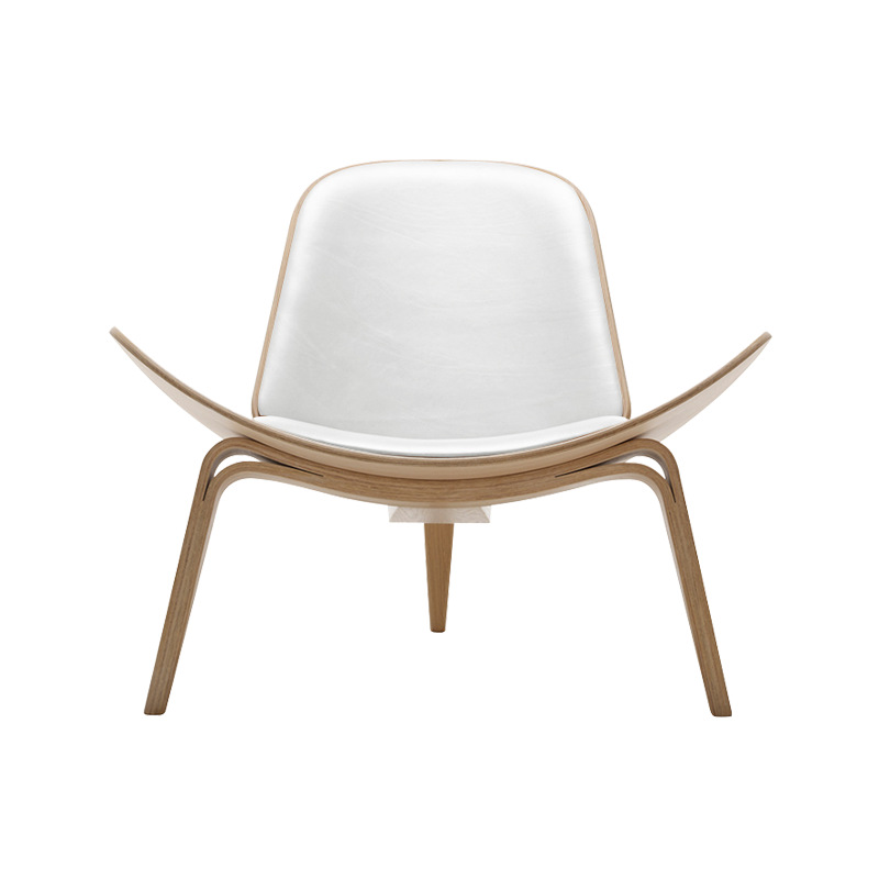 Silla nórdica moderna con respaldo para sala de estar y balcón