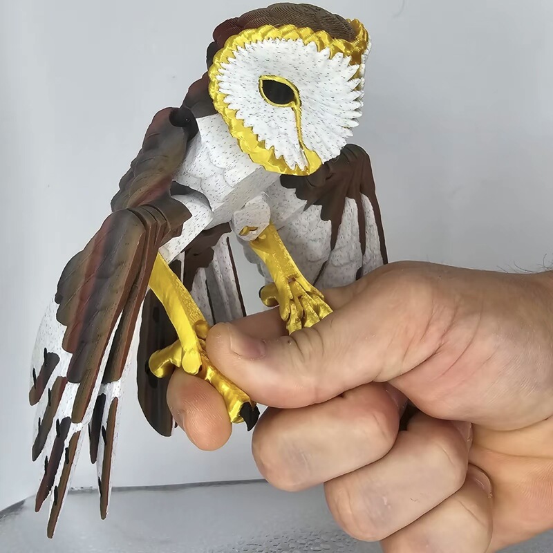Cross-border explosives 3d Printed articulating Barn OWI owl simulation animal model