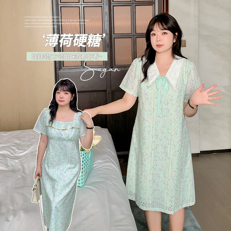  夏  XL-5XL 大きいサイズ ワンピース（2タイプ）