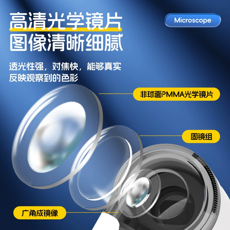 Портативная микроскопия (Lanzhu) LZ8616, увеличение 60×, брелок‑путешествие научная игрушка для детей