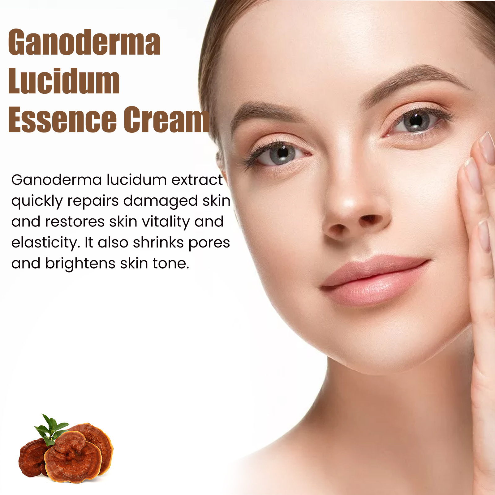 EELHOE brillant ganoderma anti rides, liftant, raffermissant, éclaircissant, améliorant la crème foncée, lissante et réparatrice_voghion.com