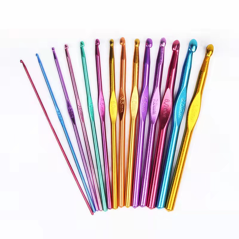 Knitting needles made of carbonized bamboo, circular steel knitting needles, DIY knitting tools, various accessories kits, small bear stickers, scarf materials