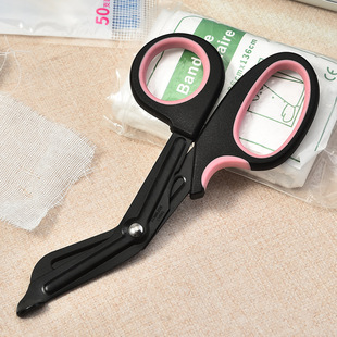 EDC blackened stainless steel bandage scissors 2020 new comfortable outdoor camping medical elbow gauze scissors