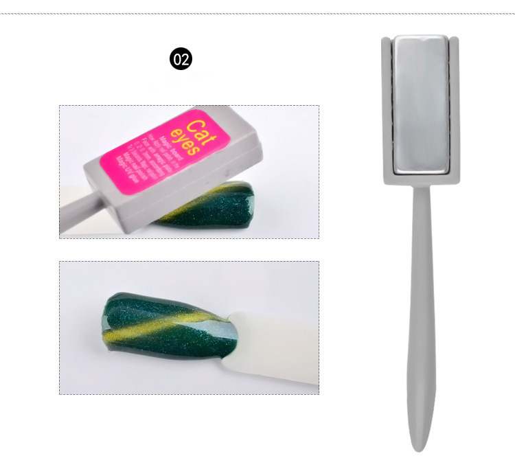 Princesa espesó el imán del ojo de gato con el pegamento del ojo de gato de QQ/el imán mágico del ojo de gato del polvo 3D del ojo de gato con la manija