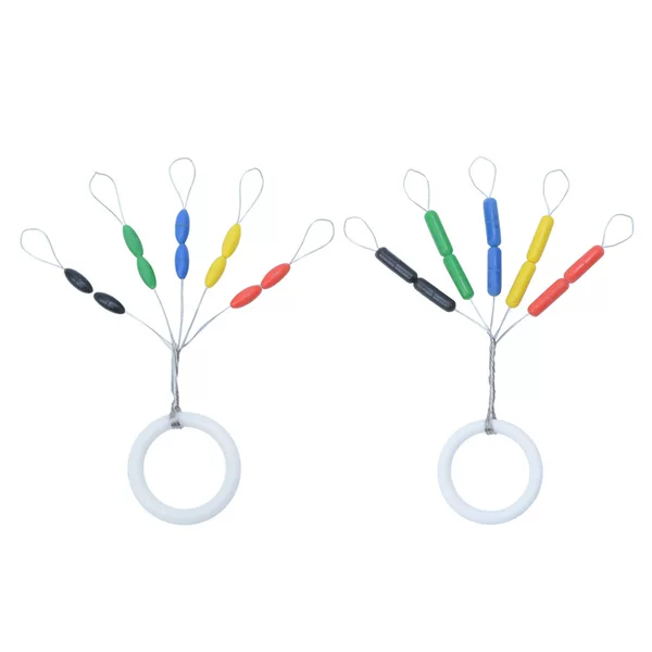 Space Beans Rubber Olive Beans Fishing Accessories 6 Colors 30 Beans Colorful Space Beans Fishing Line Set Accessories