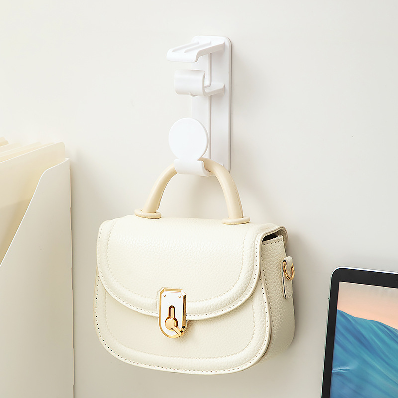 Wall Bag Storage Non-Punch Hook Entry Door Backpack Schoolbag Wall Hanging Hook Station Desk Edge Hook