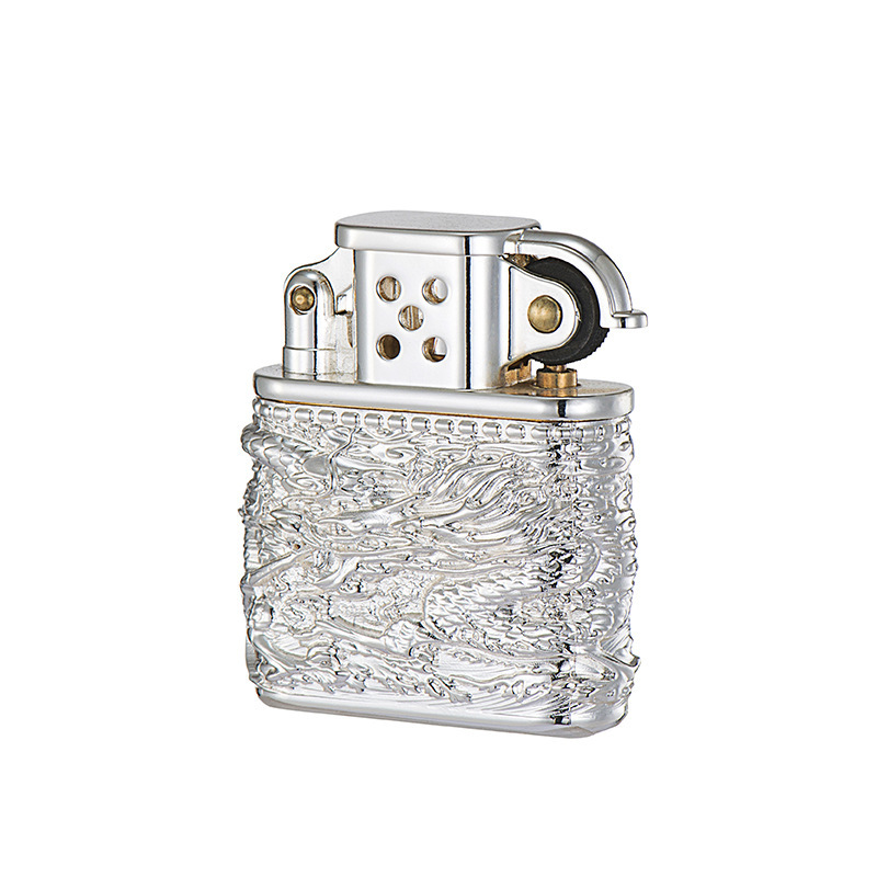 Zorro Z506-628D Armor Dragon Bright Silver Old Jiumen Kerosene Lighter Pure Copper Business Accompanying Gift Zorro Z506-628D Armor Dragon Bright Silver Old Jiumen Kerosene Lighter Pure Copper Business Accompanying Gift