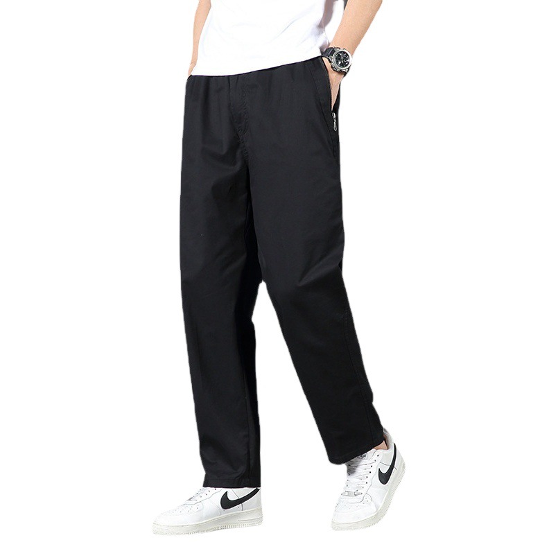 Carefully Selected Spring & Fall Thin Men's Casual Pants, New Large Size Loose Oversized Overalls, Men's Trousers, Popular Elastic Waist