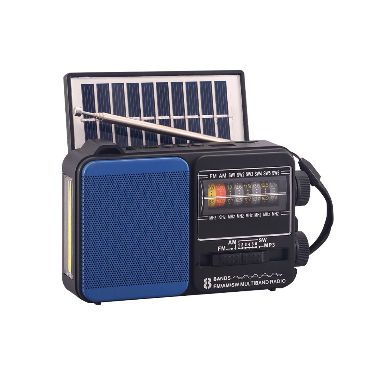 Radio solar lámpara LED portátil portátil Bluetooth retro FM punto multifunción exterior hogar pequeño