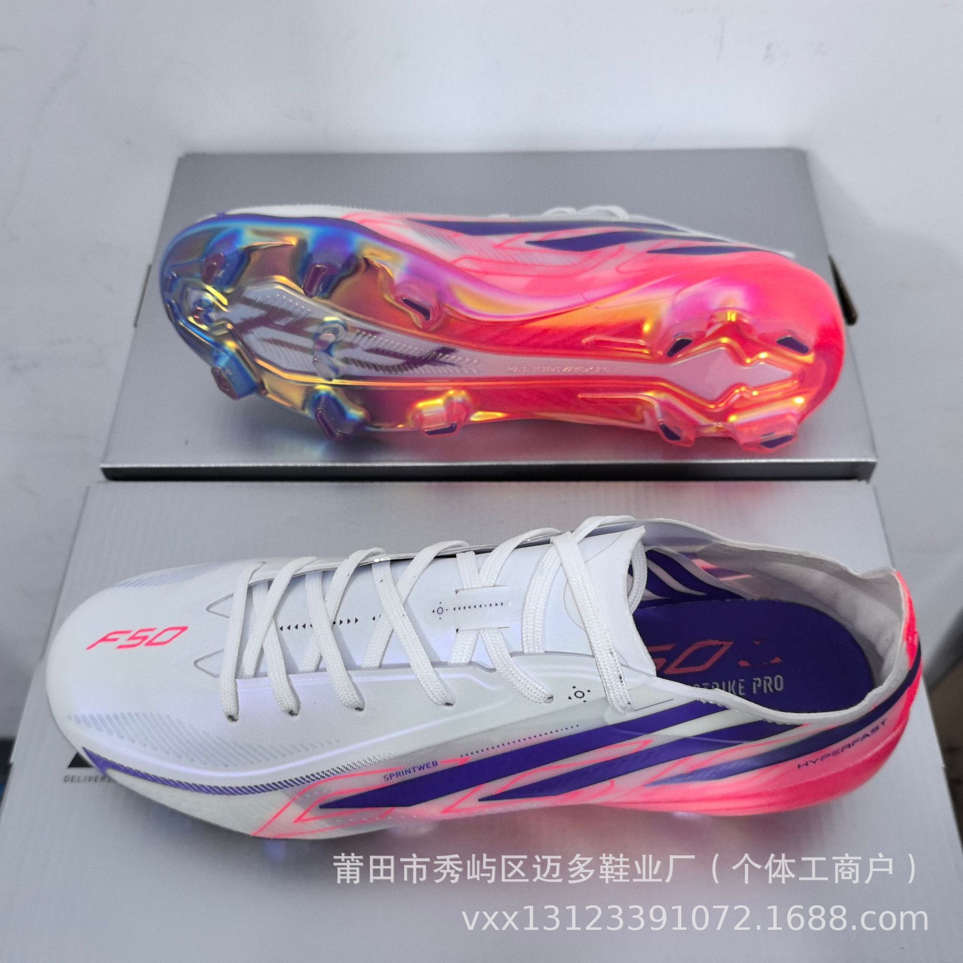 adidas F50 Elite Low White Solar Red Lucid Blue IF1320