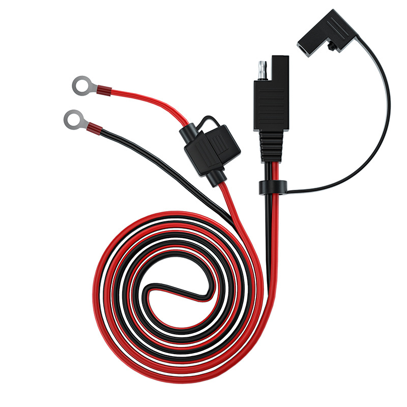 Doble seguro SAE enchufe línea SAE a O-tipo terminal cable de alimentación O-tipo terminal línea de conexión línea de extensión fotovoltaica