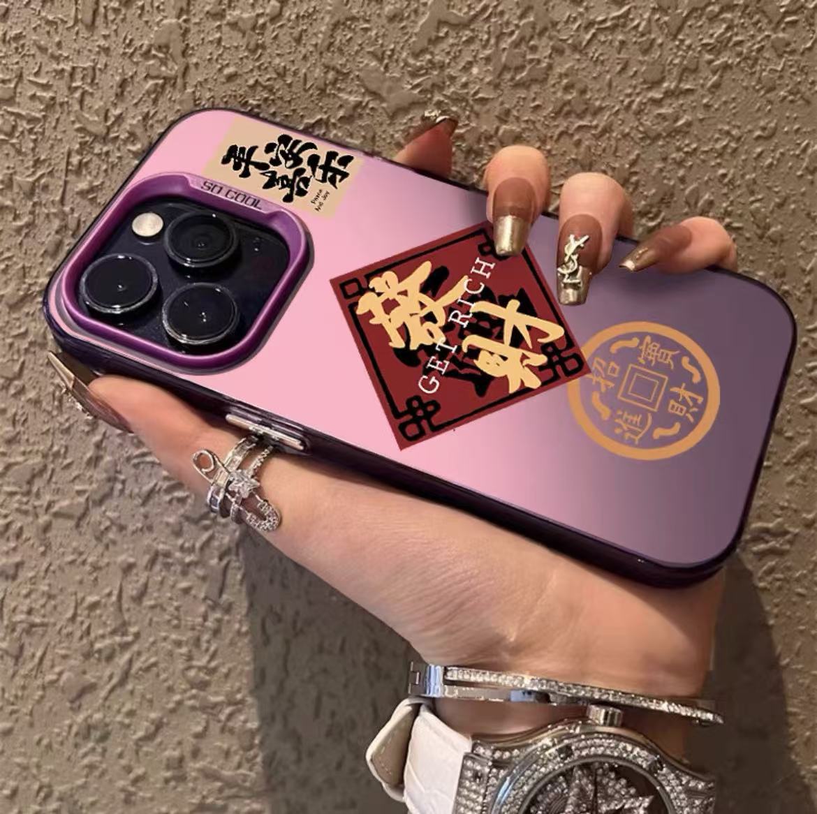 Nuevo adecuado para Apple 16promax funda para teléfono móvil iphone15/14 anti-caída 13pro12 anti-caída 11 personalidad xr