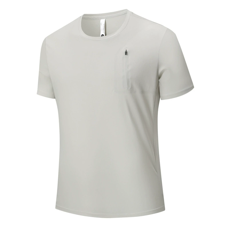 Новая летняя уличная пара из ледяного шелка, быстросохнущая футболка, удобная дышащая эластичная износостойкая футболка с круглым вырезом, повседневная спортивная мужская футболка для фитнеса