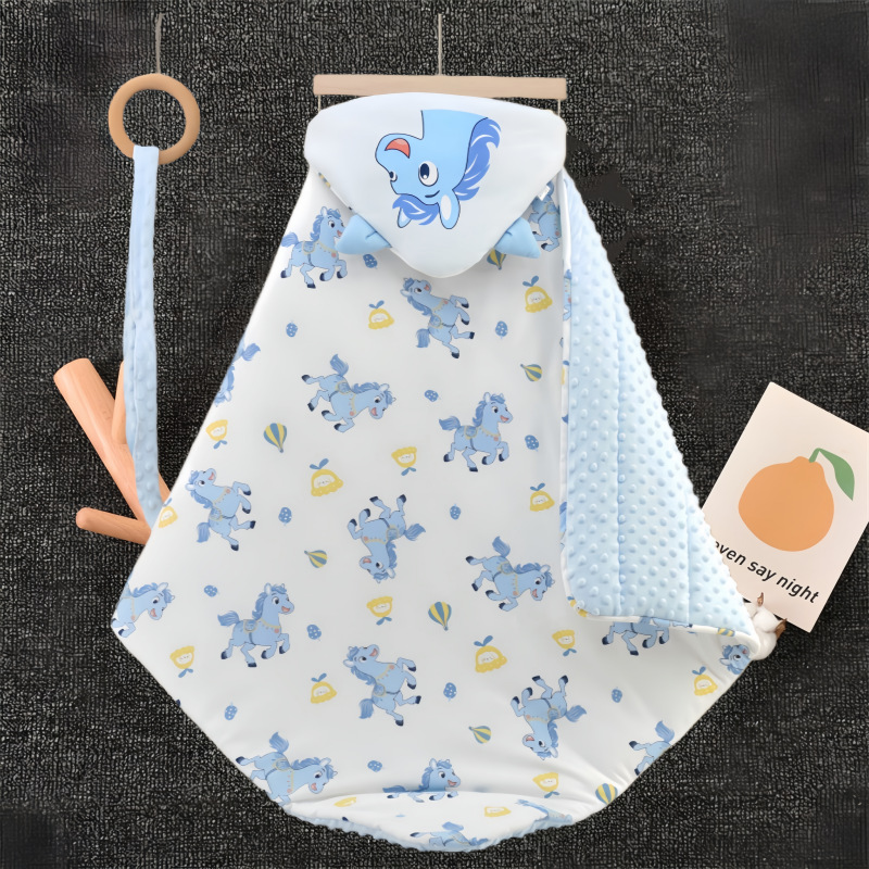 Year of the Horse Baby Swaddle Spring and Autumn Thin Cotton Newborn Baby Wrap Autumn and Winter Thickened Baby Delivery Room Wrap Blanket