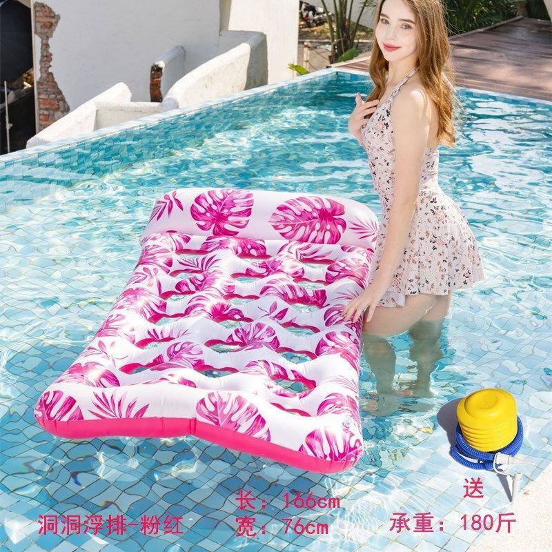 フローティングパック大人用厚みのある水泳リング女性用ウォーターラウンジャーリバースプルーフフローティングリング女の子用水のおもちゃサンシェードインフレータブルベッド|undefined