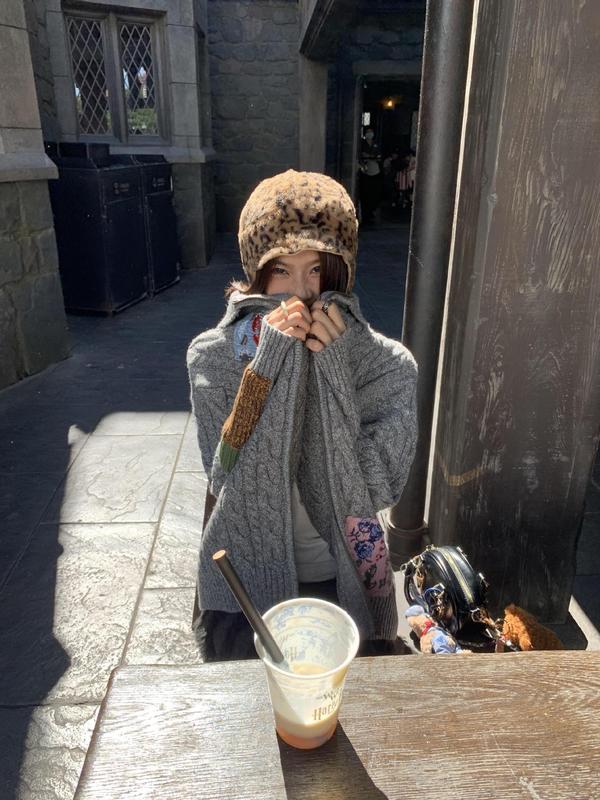 复古重工趣味贴布翻领针织开衫女秋冬新款设计感宽松拉链毛衣外套|undefined